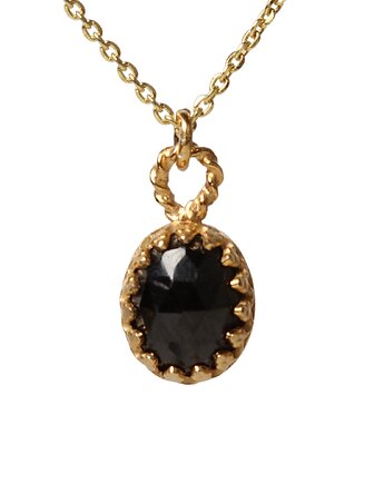 Minimalistyczny złoty naszyjnik ze spinelem w stylu Vintage, Blooming Stones