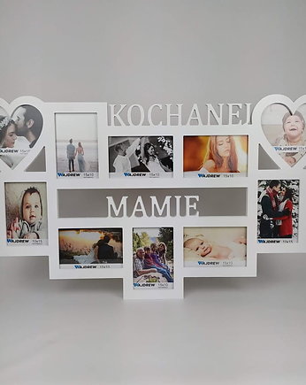 Multirama ramka na zdjęcia z napisem Kochanej Mamie 10 zdjęć serca Mamy, Wajdrew