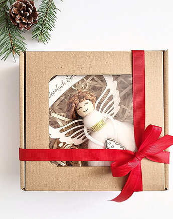 Aniołek- Zawieszka bombka Świąteczna Na Choinkę - gotowy mały prezent, ACTP