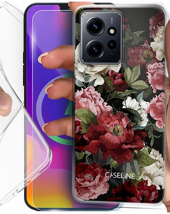 Etui slim clear do Xiaomi Redmi Note 12 4G i wzory do wyboru + szkło 9H, Caseline  etui na telefon