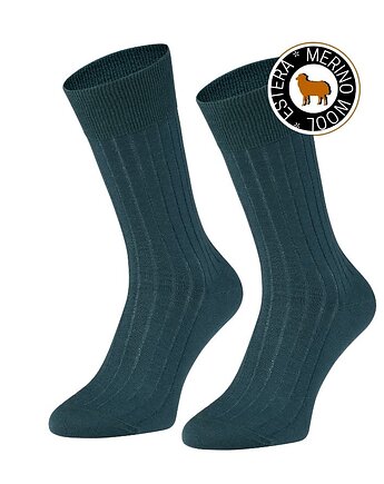 Zielone skarpety z wełny merynosa 94% merino, EsteraShop