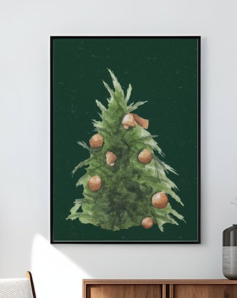 Plakat Swiąteczny na ścianę A3 Minimalistyczny Plakat nowoczesny Choinka, Kalibri Arts