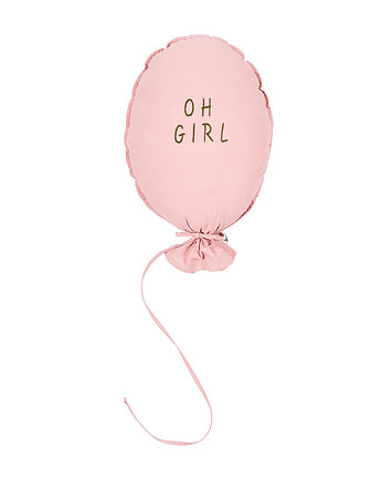 Poduszka balon dusty pink OH GIRL haft karmelowy, Malomi Kids