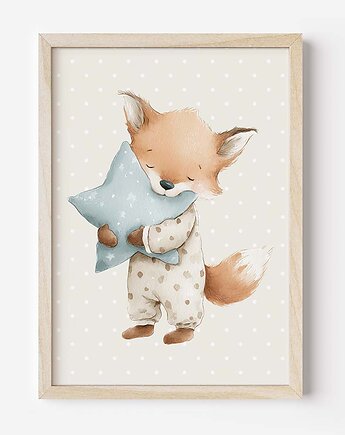 Plakat Na Ścianę Dla Dzieci Lisek nr. 7, Dekoracjan