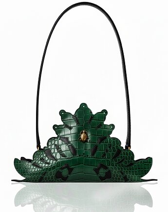 Torebka 'NESPOON' zielona skórzana na ramię, Michael Who