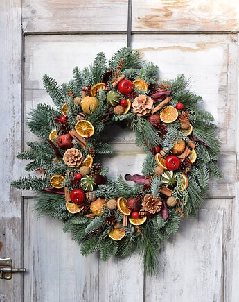 Świąteczy wianek naturalny, Projekt wianki