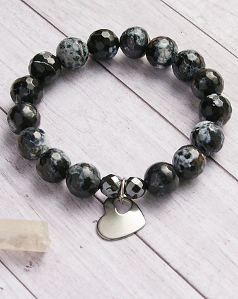 Serce : stal szlachetna : agat, kaktusia