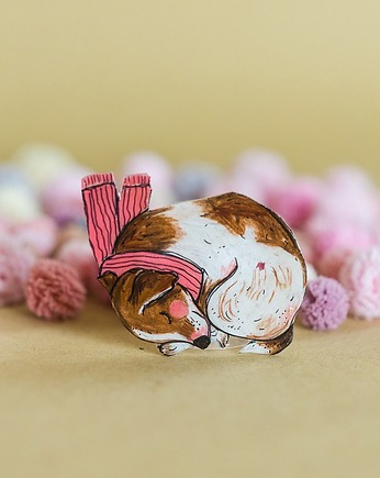 Broszka z pieskiem Łatką, Pintura