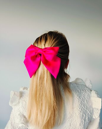 Kokarda spinka klamra jedwabna neon fuchsia 100% jedwabna 22 momme, Capillum