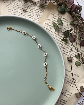 Komplet kwiatki na łańcuszku, Panji Handmade
