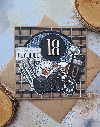 Kartka na 18-stkę dla chłopaka, Kartkodzielo