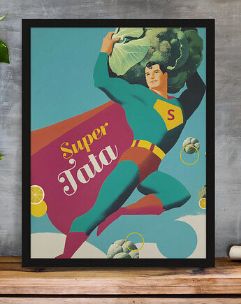 Plakat  super tata, polkastudio