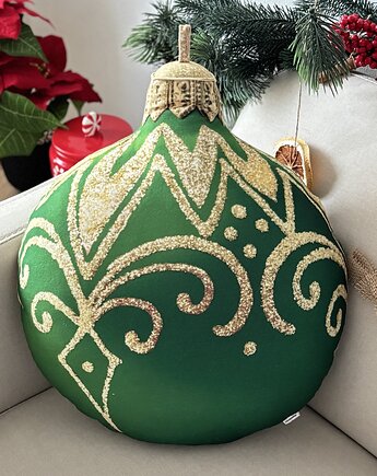 Poduszka Dekoracyjna Zielona Bombka Duża, poduszkownia