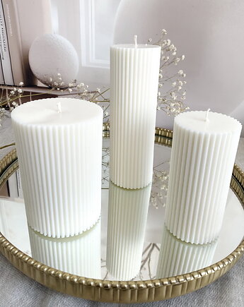 Komplet trzech świec ekologicznych sojowych dekoracyjnych "Linea", Coccola JEWELLERY