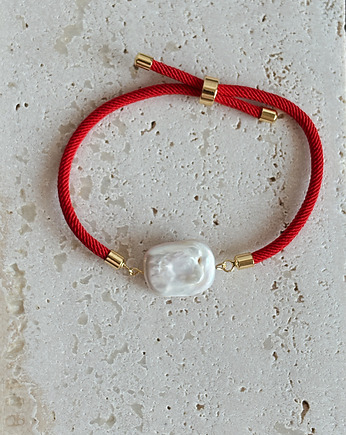 Bransoletka na sznurku z perłą, Chmolowska Jewellery