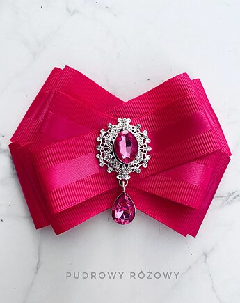 Brosza fuksja z kryształkiem New, Pudrowy Różowy