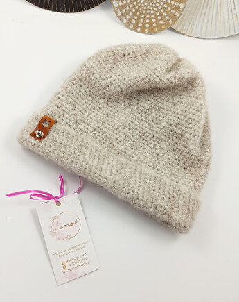 Czapka So Soft z mięciutkiej wełny alpaki - jasny beż, Craftbags