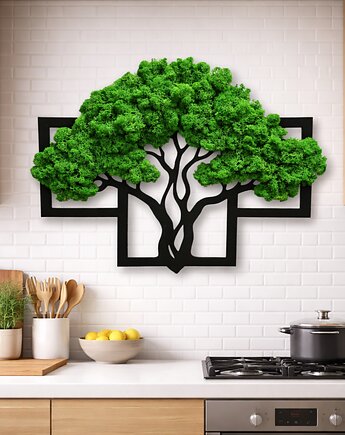 Obraz mech chrobotek drzewo dekoracja ażurowa, Magia Chrobotka