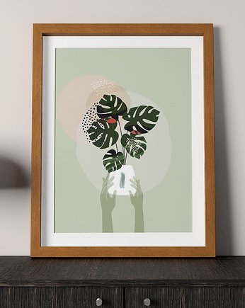 Plakat monstera 50x70, polkastudio
