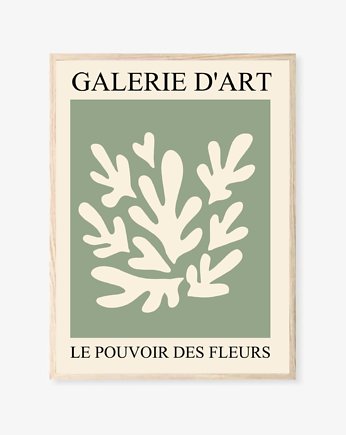 PLAKAT szałwiowa zieleń , abstrakcja, matisse, black dot studio