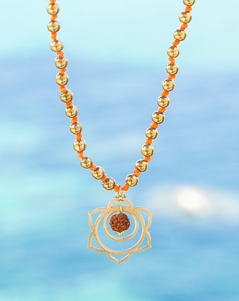 Svadhisthana naszyjnik chakra z rudrakszą, NOMAD ACCESSORIES