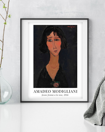 Plakat reprodukcja Amadeo Modigliani 'Jeune femme a la rose', Well Done Shop