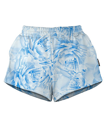 Shorty Spodenki Damskie DR.CROW Peonies Blue, DrCrow