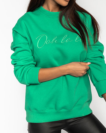 Bluza oversize logo OOH LA LA GREEN, OOH LA LA
