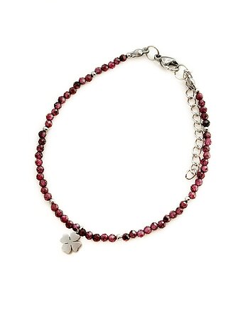 Bransoletka granat, czterolistna kończyna, Colie