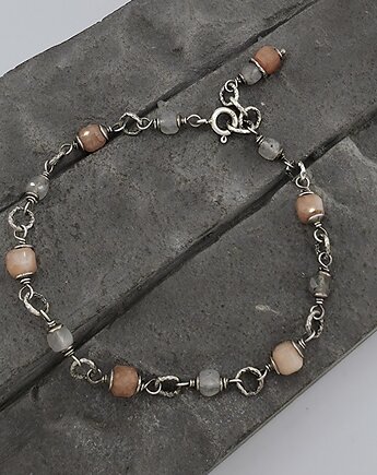 Bransoletka kamień słoneczny i labradoryt, RayOfArt