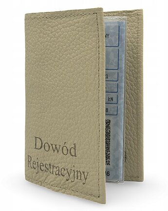 Etui na Dowód Rejestracyjny na Dokumenty Pokrowiec Beż Ecru Parker Quality, Parker Quality