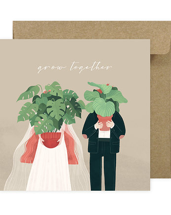 Kartka ślubna Grow Together, Leaf & Paper