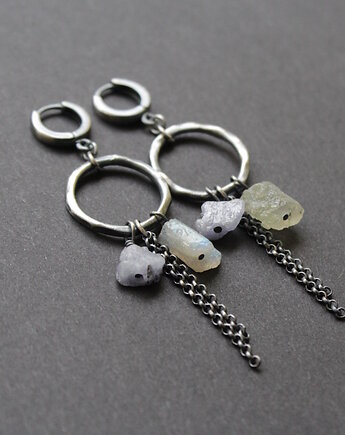 Kolczyki zamrożone minerały