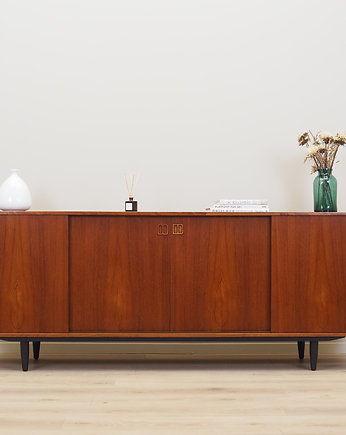 Sideboard tekowy, duński design, lata 70, produkcja: Dania, Przetwory design