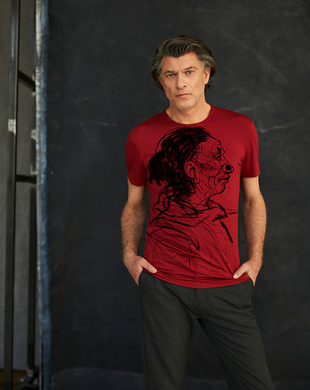 Apatani portrait Men's T-shirt marsala, SELVA