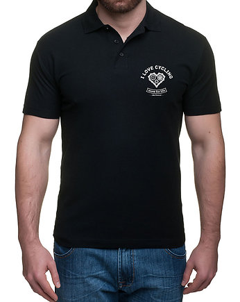 Koszulka polo. I love cycling, studioixi