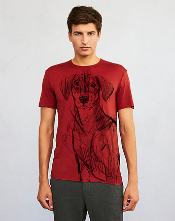 Pincher Dog Men's T-shirt marsala, SELVA