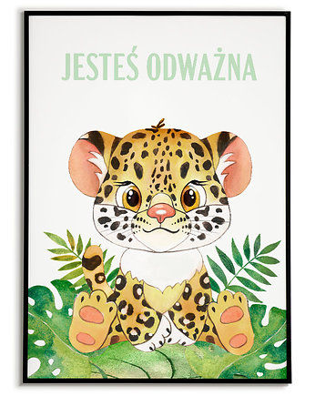 PLAKAT  ZWIERZĄTKA tygrys dla dziewczynki, Bajkowe Obrazki