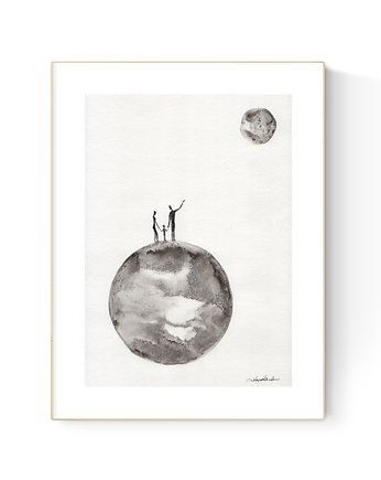 Grafika 21X30 cm wykonana ręcznie, MiniMalArt