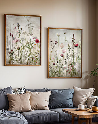 Zestaw plakatów - Łąka  2cz (set257), raspberryEM