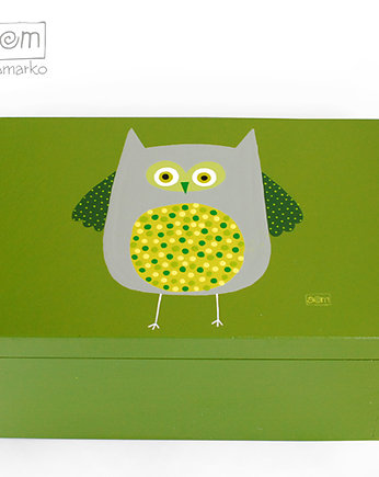 ::pudełko 20x30 - sowa zielona, anamarko