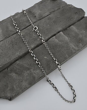 Srebrny przeplatany łańcuszek, RayOfArt