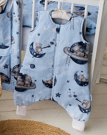 Śpiworek Letni Ze Skarpetkami 0.5 TOG Muślin Bawełna LUNA od BabyU, Sleepdo