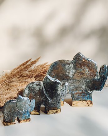 Ceramiczny mały słoń dekoracyjny, ArtStyl Pracownia Ceramiki