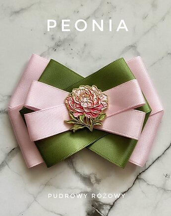 Brosza z Peonią  Nowa Kolekcja Peonia, Pudrowy Różowy