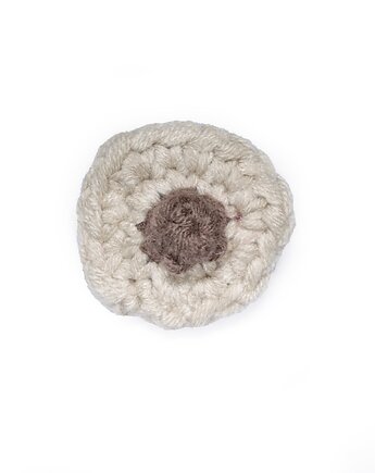 Jasno brązowa  broszka sutki - brown nipple broche, Olly & Arya