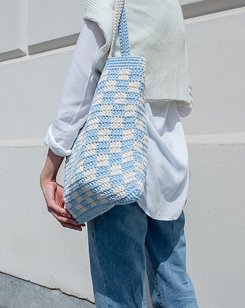 Torebka na ramię "Baby Blue", weft