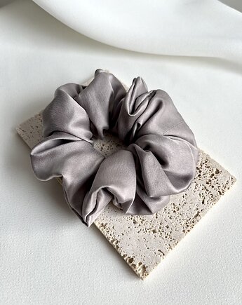 Jedwabna szara gumka do włosów Josie, Volie Line