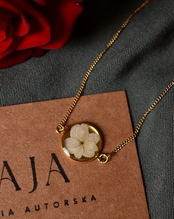 Elegancki naszyjnik z hortensją, GAJA BIŻUTERIA AUTORSKA