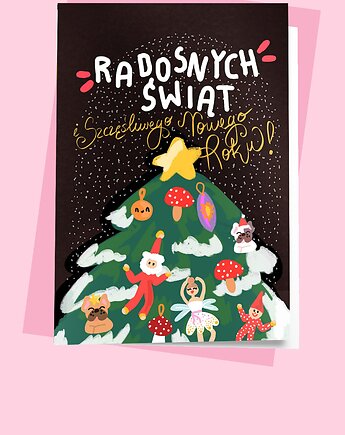 Kartka - Choinka Kula Śnieżna, IvoAdventures